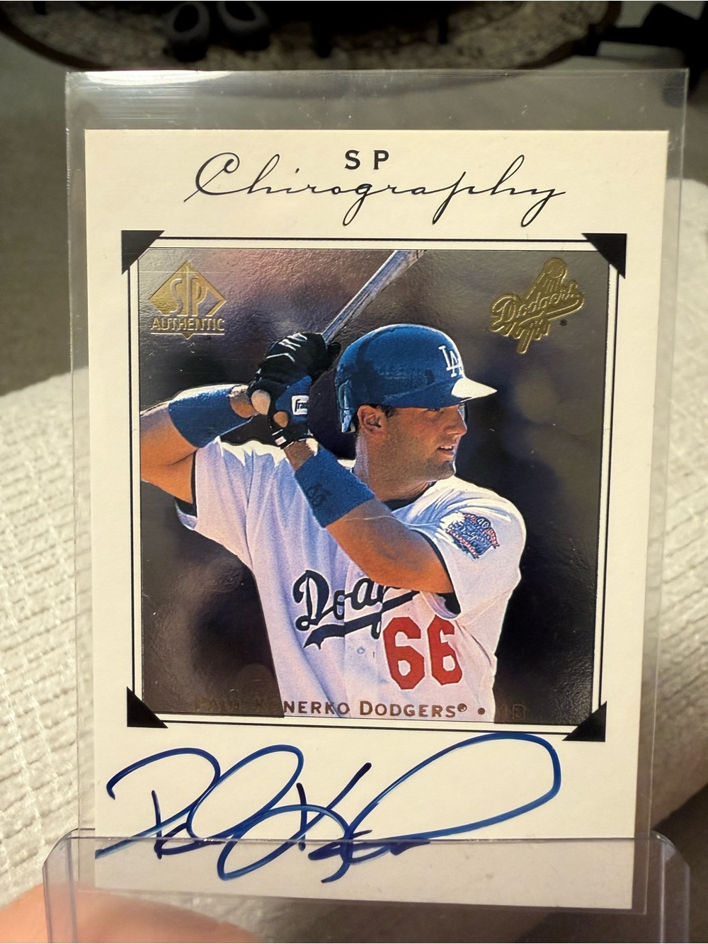 Paul Konerko signed SP Chirography Baseball Card - Los Angeles Dodgers 1998